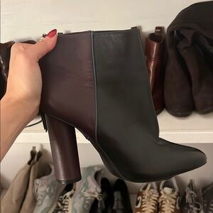 Stylish Black Ankle Boots with High Heel and Pointed Toe